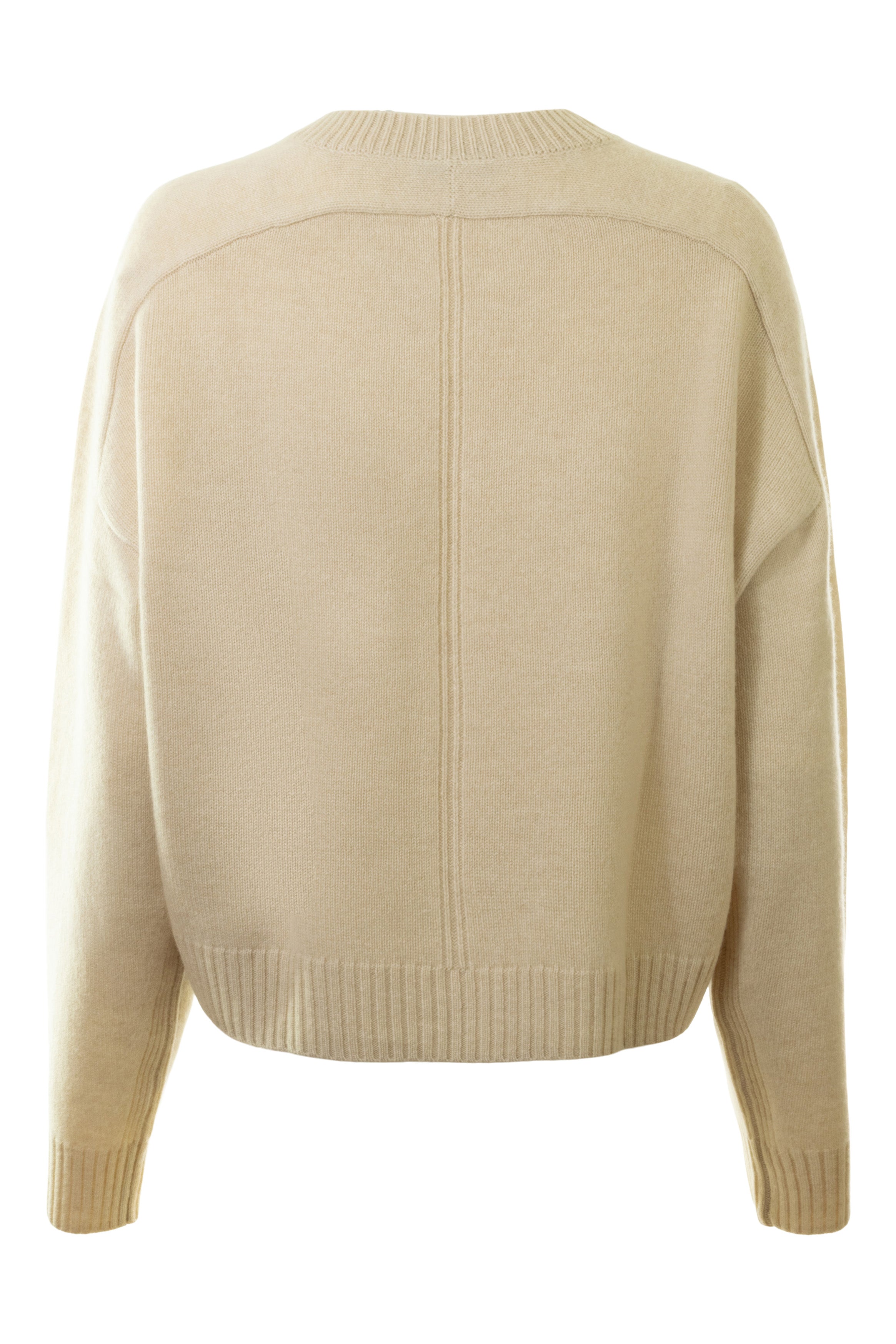 White & Warren Cashmere V-neck Sweater in Natural Heather