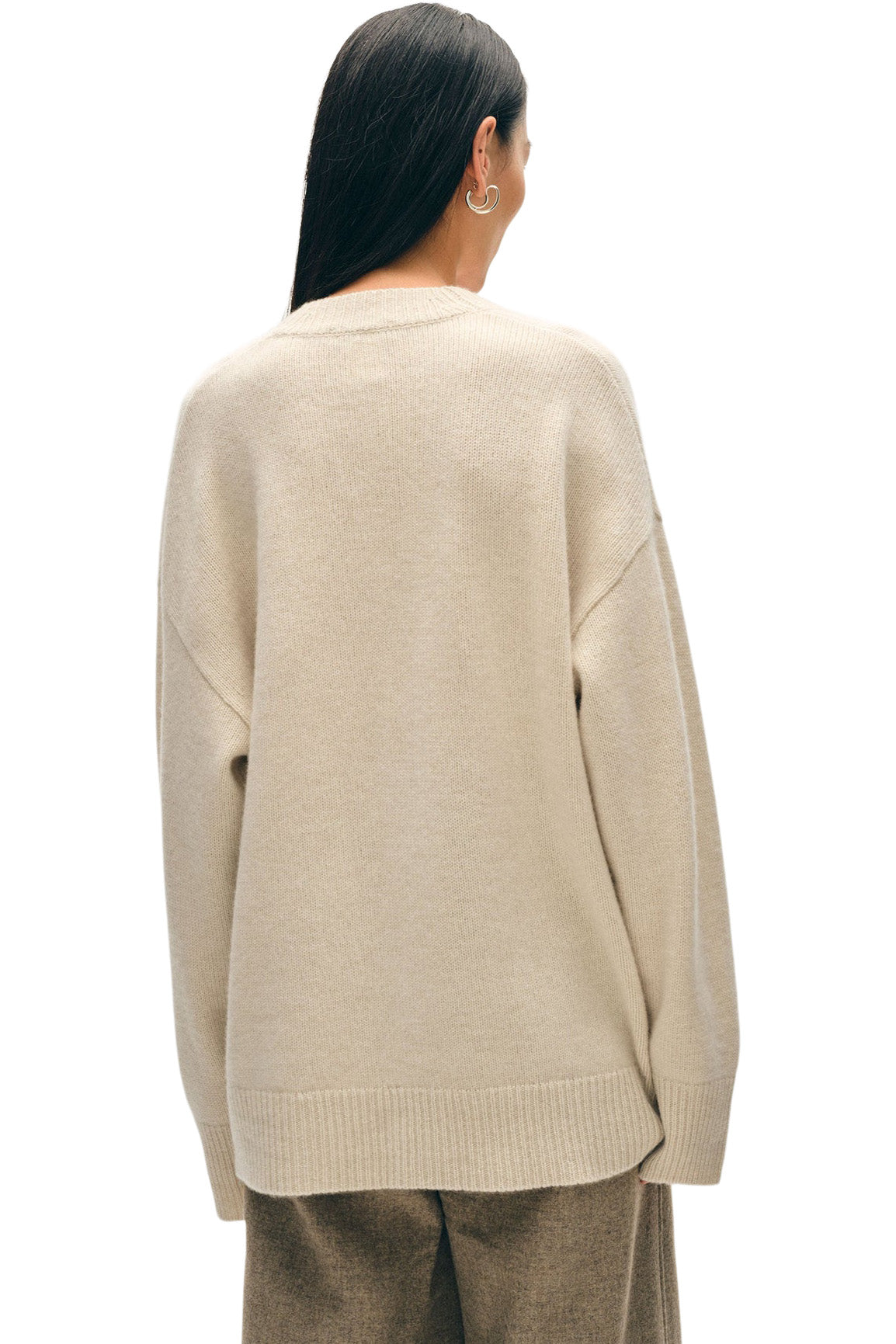 White & Warren Cashmere Luxe Pocket Cardigan in Natural Heather