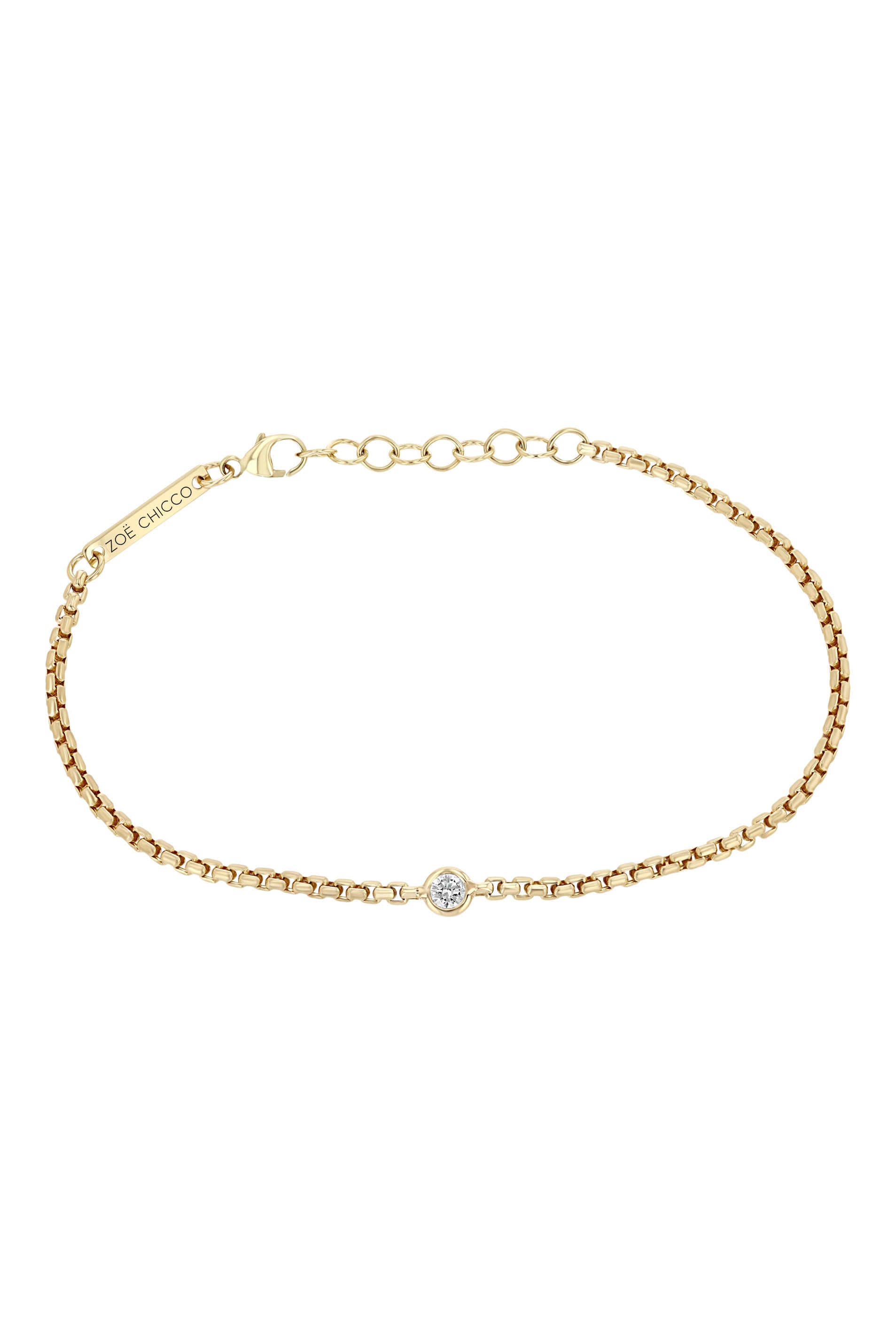 Zoe Chicco Floating Diamond Bracelet in Yellow Gold