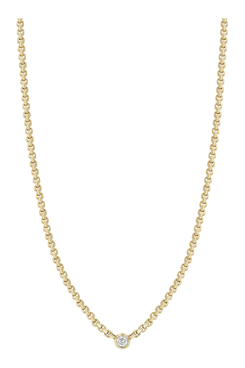 Zoe Chicco Floating Diamond Necklace in Yellow Gold