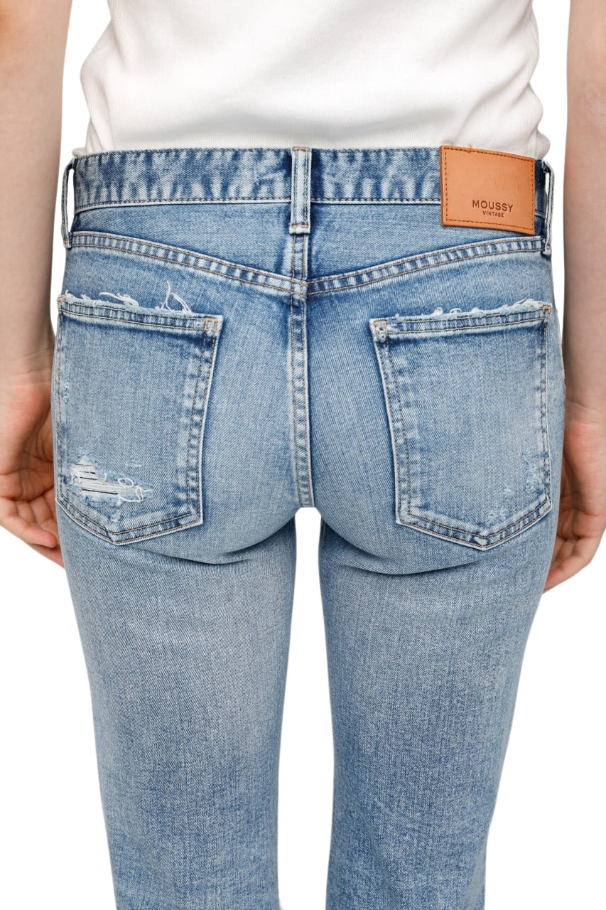 Moussy Mid Rise Light 2024 Wash Skinny Jeans