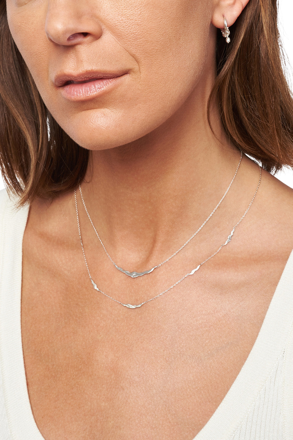 Chan Luu Silver Crescent Link Neckace